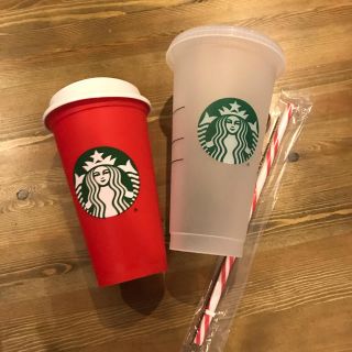 スターバックスコーヒー(Starbucks Coffee)の日本未発売 スタバ ホリデー限定 リユーザブルカップ セット(タンブラー)