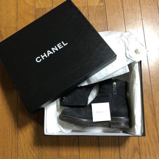 シャネル(CHANEL)のシャネル ショートブーツ スエード 37ハーフ(ブーツ)