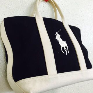 ラルフローレン(Ralph Lauren)のラルフローレンビッグポニー黒トートバッグ(トートバッグ)