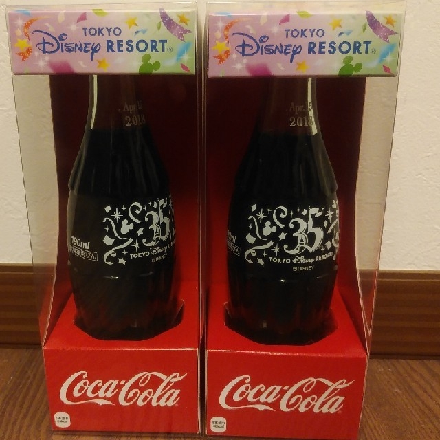 ディズニー　コカコーラ　35周年記念  2本セット エンタメ/ホビーのおもちゃ/ぬいぐるみ(キャラクターグッズ)の商品写真