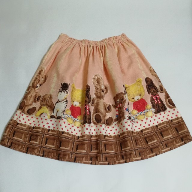 Shirley Temple(シャーリーテンプル)のシャーリーテンプル130チョコ柄スカート キッズ/ベビー/マタニティのキッズ服女の子用(90cm~)(スカート)の商品写真