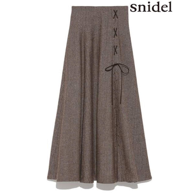snidel チェックスリットロングスカート - ロングスカート