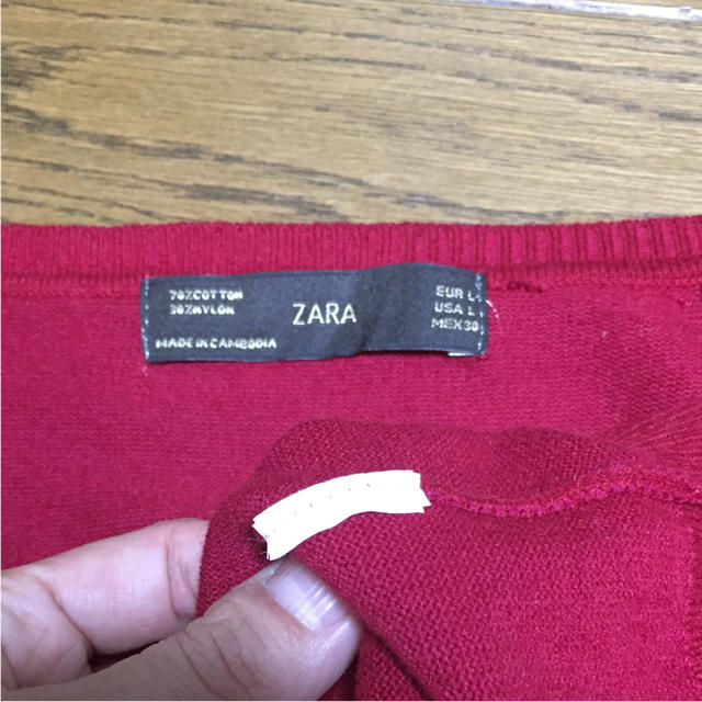 ZARA(ザラ)の状態良好  ZARA  ニット  ダークレッド  L レディースのトップス(ニット/セーター)の商品写真