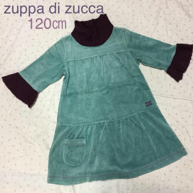 Zuppa di Zucca(ズッパディズッカ)のZUCCA 120㎝ ベロア ワンピース オシャレキッズ 秋冬 キッズ/ベビー/マタニティのキッズ服女の子用(90cm~)(ワンピース)の商品写真