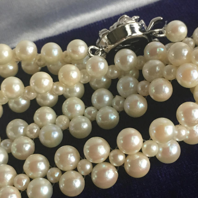 本真珠 あこやパール チョーカータイプ H051 silver セール レディースのアクセサリー(ネックレス)の商品写真