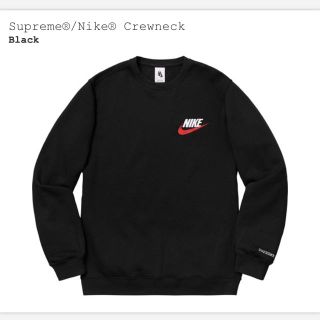 シュプリーム(Supreme)のsupreme  nike crewneck ブラック s(スウェット)