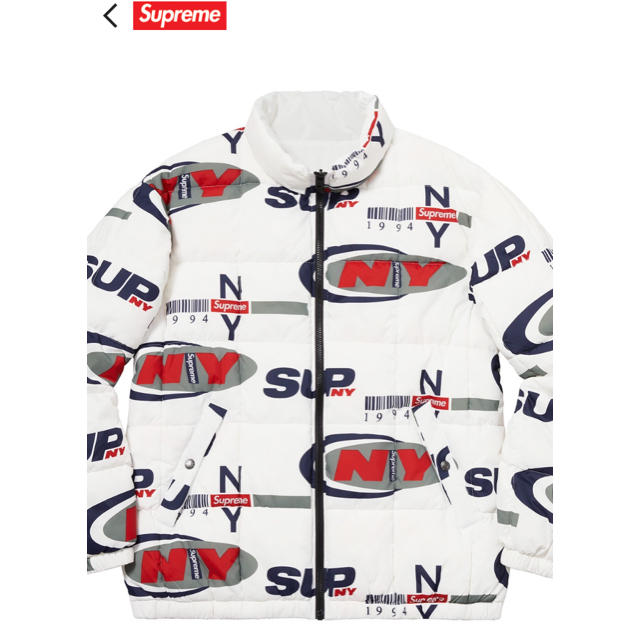 Supreme NY Reversible Puffy Jacket White