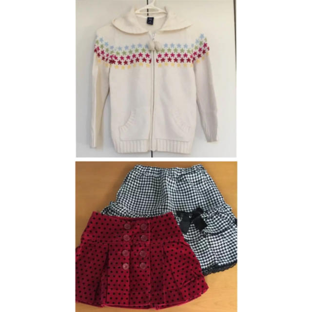 GAP Kids(ギャップキッズ)のGAP kids ニットパーカー スカート キッズ/ベビー/マタニティのキッズ服女の子用(90cm~)(その他)の商品写真