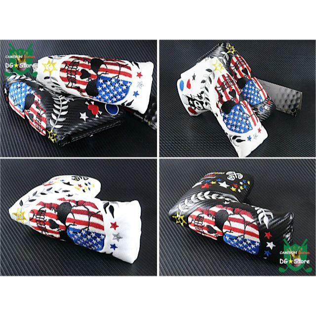 Scotty Cameron(スコッティキャメロン)の★ファンキー・スカルUSA・ブラックカーボンカバー スポーツ/アウトドアのゴルフ(その他)の商品写真