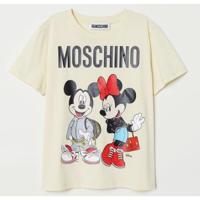 MOSCHINO(モスキーノ)の値下げ！ H&M MOSCHINOミッキー＆ミニー TシャツS未開封 レディースのトップス(Tシャツ(半袖/袖なし))の商品写真