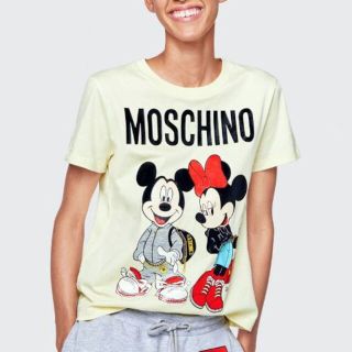 モスキーノ(MOSCHINO)の値下げ！ H&M MOSCHINOミッキー＆ミニー TシャツS未開封(Tシャツ(半袖/袖なし))