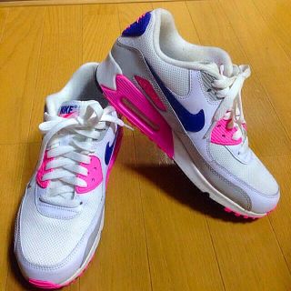 ナイキ(NIKE)の★美品★air max90ピンク&ブル(スニーカー)