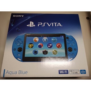 プレイステーションヴィータ(PlayStation Vita)の新品未開封 Sony PS Vita アクアブルー PCH-2000ZA23(携帯用ゲーム機本体)