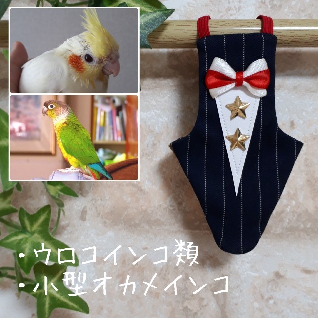 【新品】かっこいいタキシード　バードスーツ　目指せ！おしゃれインコ！ その他のペット用品(鳥)の商品写真