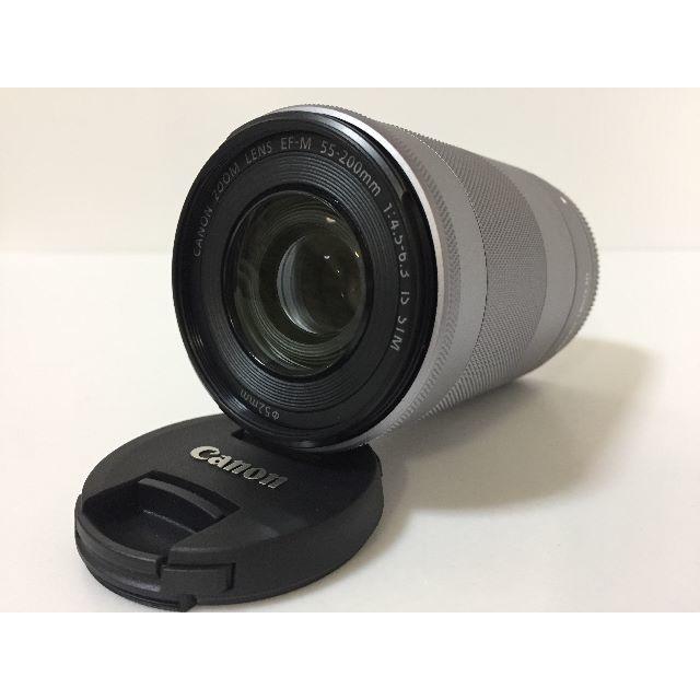m100新品 Canon 望遠ズームレンズ EF-M55-200 IS STM シルバー