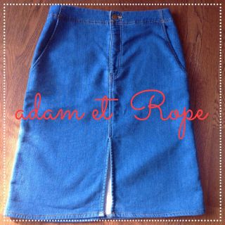 アダムエロぺ(Adam et Rope')のAdam et Rope デニムスカート(ひざ丈スカート)