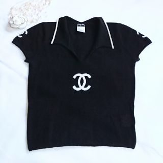 シャネル(CHANEL)のシャネルセーター★半袖ニットカシミア★ＣoＣoマーク★レアなお品★ほぼ未使用です(ニット/セーター)