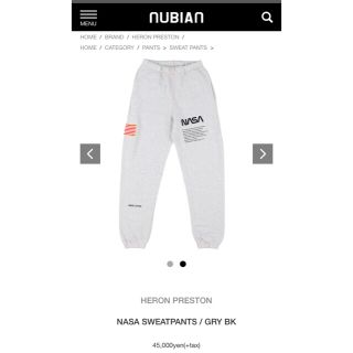 シュプリーム(Supreme)のHERON PRESTON NASA スウェット 確実正規品(スウェット)