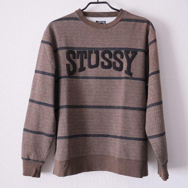 STUSSY(ステューシー)のSTUSSYステューシーのボーダーロゴトレーナー メンズのトップス(Tシャツ/カットソー(七分/長袖))の商品写真