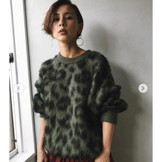 アメリヴィンテージ(Ameri VINTAGE)のアメリヴィンテージ  KID MOHAIR LEOPARD KNIT  グリーン(ニット/セーター)