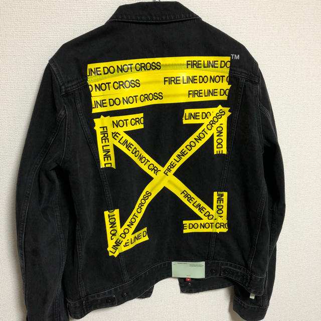 OFF-WHITE(オフホワイト)のOff-White 2018ss Fire Tape Arrows Jacket メンズのジャケット/アウター(Gジャン/デニムジャケット)の商品写真