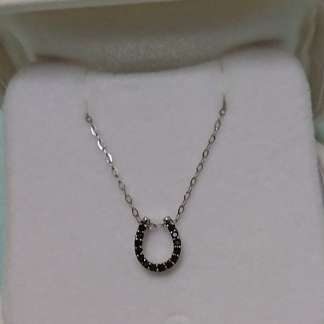 STAR JEWELRY - 本日のみ  K18 ホースシュー  ネックレス  ブラックダイヤ  新品