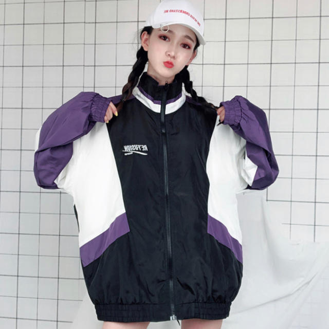 ナイロン ジャケット Lサイズ 韓国 オルチャン ファッション レディースのジャケット/アウター(ナイロンジャケット)の商品写真