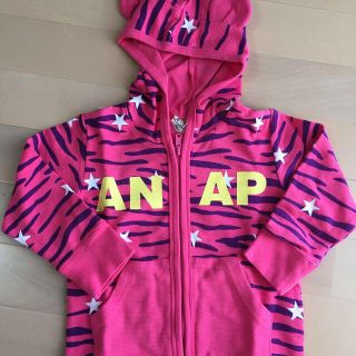 アナップキッズ(ANAP Kids)の耳付きヒョウ柄パーカー(その他)