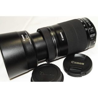 キヤノン(Canon)のフード付！EF-S 55-250mm IS STM/本日特価・超美品！(デジタル一眼)