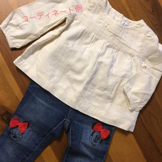 ベビーギャップ(babyGAP)のbaby GAP レース ブラウス チュニック スモッグ 新品 80cm(シャツ/カットソー)