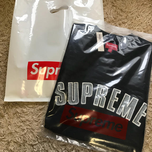 supreme  printed arc s/s top Lサイズ 黒トップス