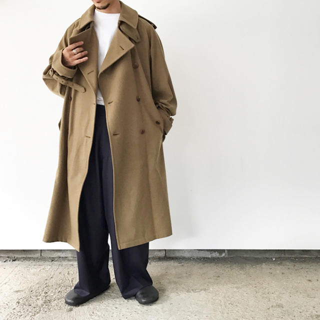 AURALEE cashmere flannel big trench coatの通販 by ま｜ラクマ