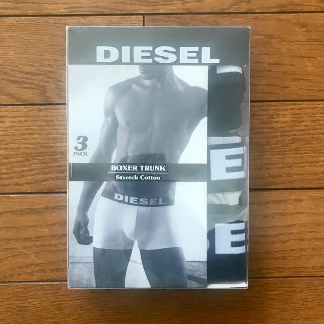 XS 新品 ディーゼル DIESEL ボクサーパンツ 三枚セット 人気のブラック