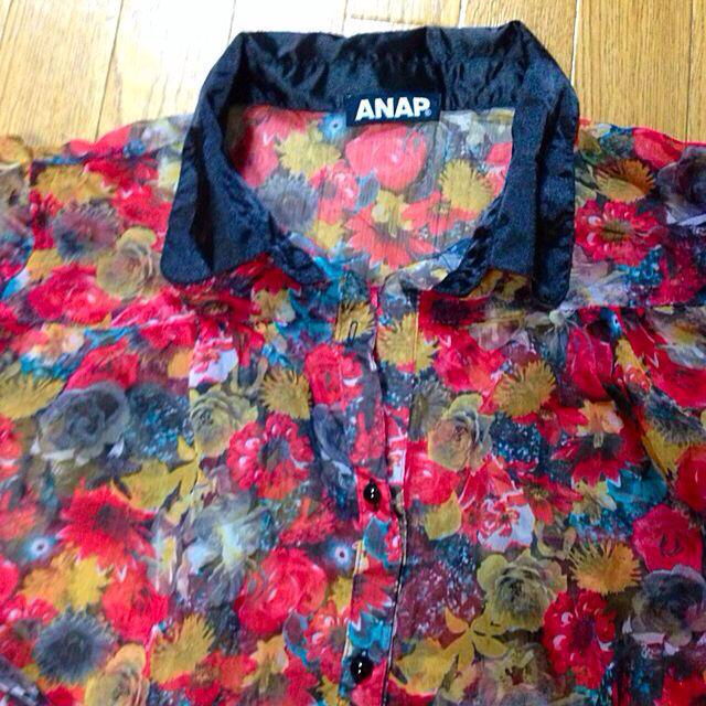 ANAP(アナップ)のANAP 花柄シフォンシャツ レディースのトップス(シャツ/ブラウス(長袖/七分))の商品写真