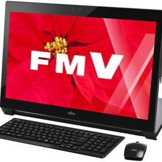 フジツウ(富士通)の☆富士通(FUJITSU)タッチパネル デスク パソコン/黒(デスクトップ型PC)