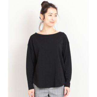 ビューティアンドユースユナイテッドアローズ(BEAUTY&YOUTH UNITED ARROWS)のボートネックロングスリーブTシャツ ブラック フリーサイズ (Tシャツ(長袖/七分))