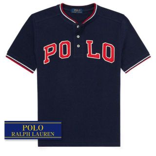 ラルフローレン(Ralph Lauren)の☆新品☆140 ラルフローレン コットンヘンリーTシャツ ネイビー 4745 (Tシャツ/カットソー)