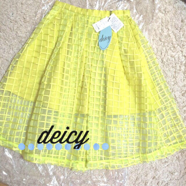 deicy(デイシー)のdeicyチェックオーガンジースカート レディースのスカート(ひざ丈スカート)の商品写真