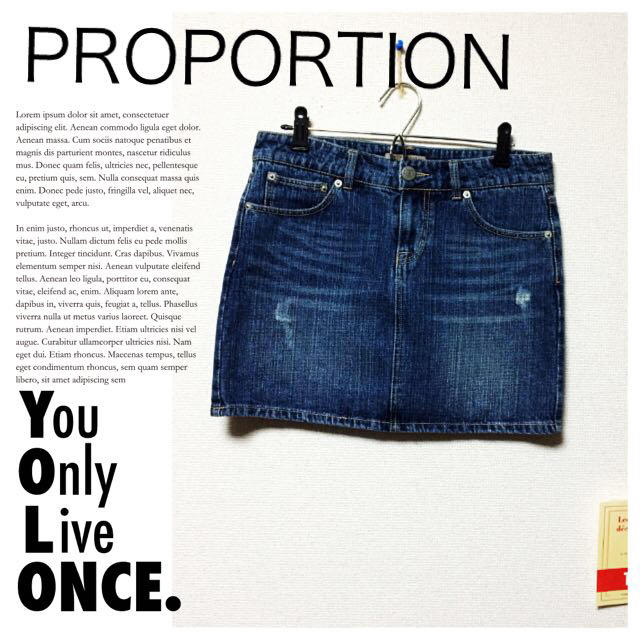 PROPORTION(プロポーション)のPROPORTION♡♡デニム♡ レディースのスカート(ミニスカート)の商品写真