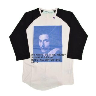オフホワイト メンズのTシャツ・カットソー(長袖)(ブルー・ネイビー