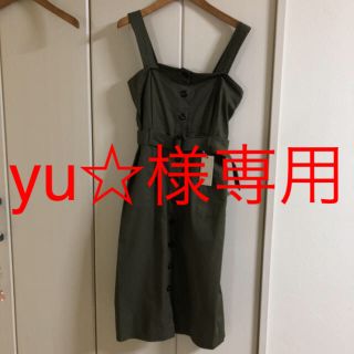 グレイル(GRL)の新品タグ付 GRL ベルト付タイトジャンスカ Mサイズ(ひざ丈ワンピース)