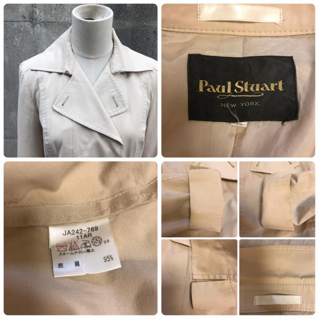 Paul Stuart(ポールスチュアート)のポールスチュアート 比翼釦ダブルブレストコート11/ジャケット レディースのジャケット/アウター(スプリングコート)の商品写真