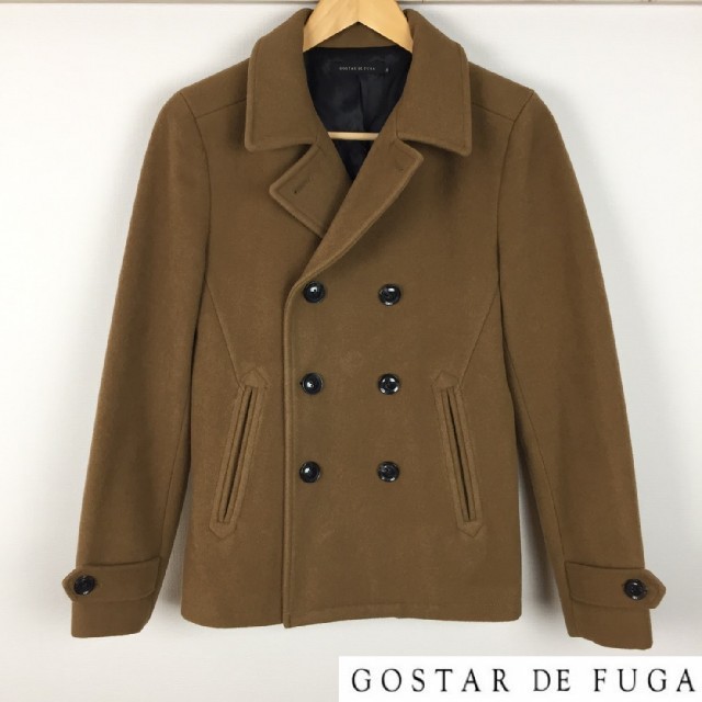 FUGA(フーガ)の美品 ゴスタールジフーガ メルトンピーコート ベージュ サイズ44 メンズのジャケット/アウター(ピーコート)の商品写真