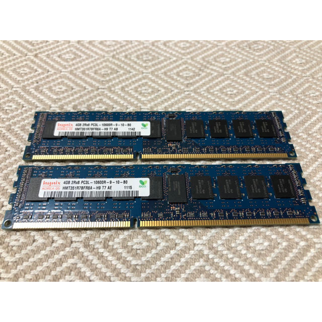 サーバー用メモリ hynix 4GBx2 DDR3 PC3L-PC10600R | フリマアプリ ラクマ