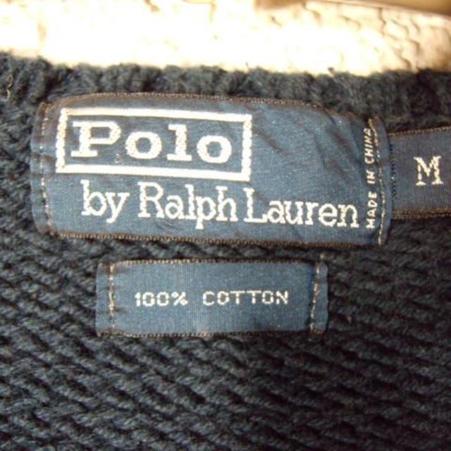 POLO RALPH LAUREN(ポロラルフローレン)の1808　ポロ　ラルフローレン　コットン　ニット　セーター　ネイビー メンズのトップス(ニット/セーター)の商品写真