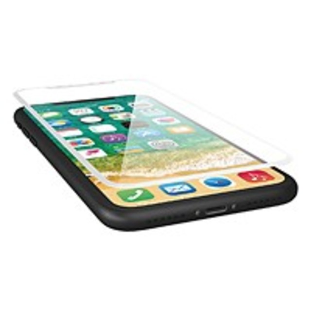 ELECOM(エレコム)のiPhone 5.8インチ画面対応 3D全面保護 撥水ガラス ホワイト 新品 スマホ/家電/カメラのスマホアクセサリー(保護フィルム)の商品写真