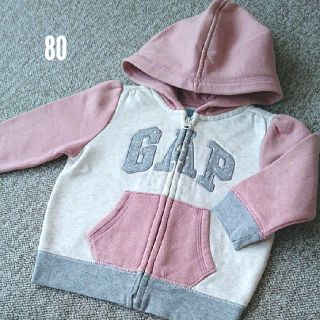 ギャップ(GAP)のbabygap パーカー 80 裏起毛 女の子 12m～18m(ジャケット/コート)