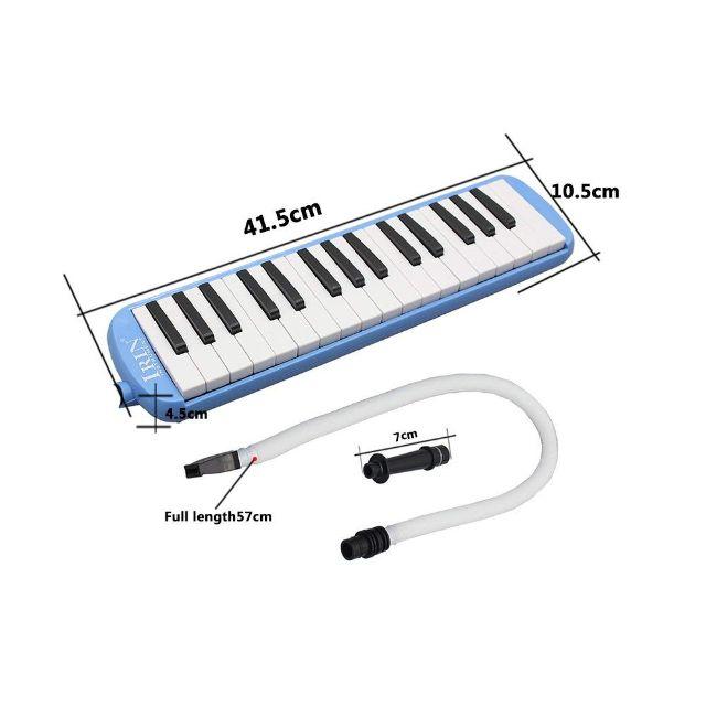 良音！【未使用】32 Key Melodicaハーモニカバッグ付 - ブルー 楽器の鍵盤楽器(その他)の商品写真