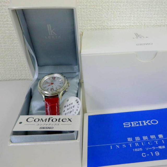 SEIKO(セイコー)の未使用品☆セイコー ルキア ssvv013 クロコダイル ワインレッド 腕時計 レディースのファッション小物(腕時計)の商品写真