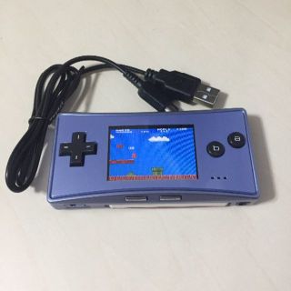 ゲームボーイアドバンス(ゲームボーイアドバンス)の【中古・送料込・USB充電ケーブル】ゲームボーイミクロ（ブルー）任天堂 (携帯用ゲーム機本体)